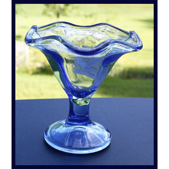 Bormioli Rocco Other - vintage Bormioli Rocco Fidenza Primavera Dessert Zaffiro 5-1/2" blue desert cup